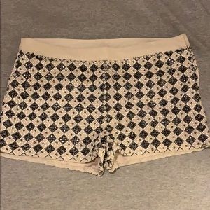 H&M beaded trouser shorts
